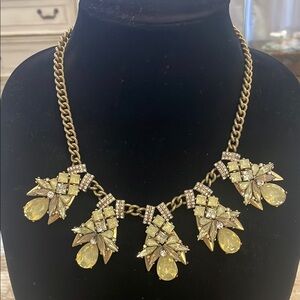 Vintage Spring Street Gold Tone Rhinestone Large Choker Bib Pendant Necklace